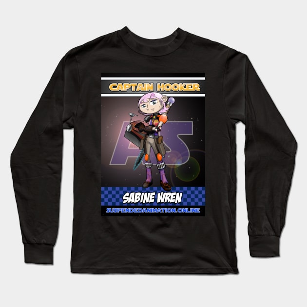 Captain Hooker Crossover Long Sleeve T-Shirt by tyrone_22